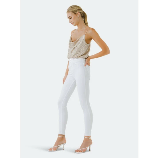 Endless Rose Sequins Cowl Neck Top Tops Pink - Image 4