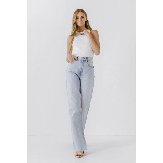 Endless Rose Racerback Knit Tank Tops White - Image 2