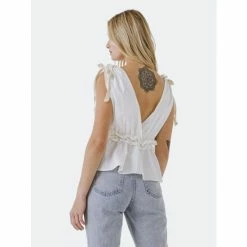 Endless Rose Mixed Media Peplum Top Tops Off White -Endless Rose Shop unnamed file 2471