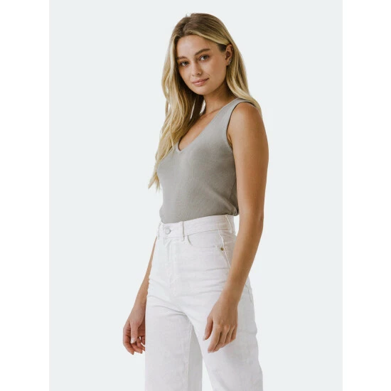 Endless Rose Sleeveless V-neck Top Tops Black - Image 5