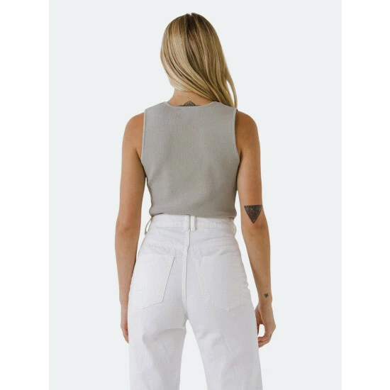 Endless Rose Sleeveless V-neck Top Tops Black - Image 6