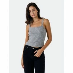 Endless Rose Knit Tank Top Tops Heather Grey