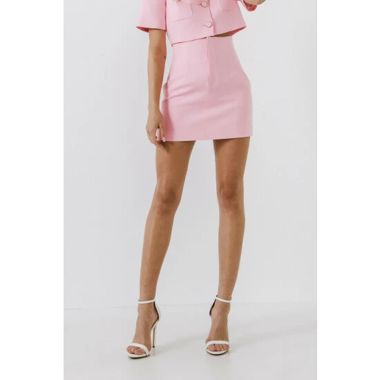 Endless Rose High Waist Mini Skirt Skirts Pink