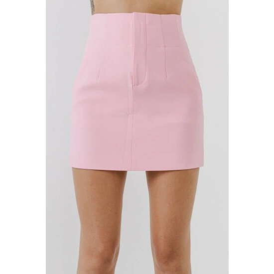 Endless Rose High Waist Mini Skirt Skirts Pink - Image 5