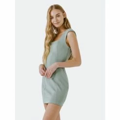 Endless Rose Cap Sleeve Knit Dress Dresses Dusty Green
