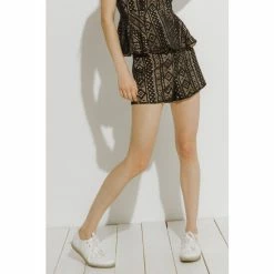 Endless Rose All Over Lace Shorts Black