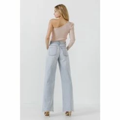 Endless Rose Puff Sleeve One Shoulder Top Tops Dusty Pink -Endless Rose Shop unnamed file 2615