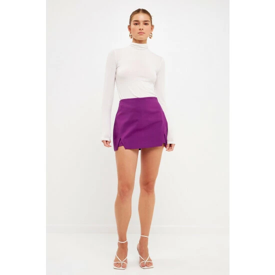 Endless Rose Cut Out Mini Skort Bottoms Black - Image 10