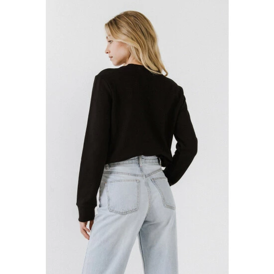 Endless Rose Beaded Love Sweatshirt Sweatshirts & Sweaters Pistachio - Image 7