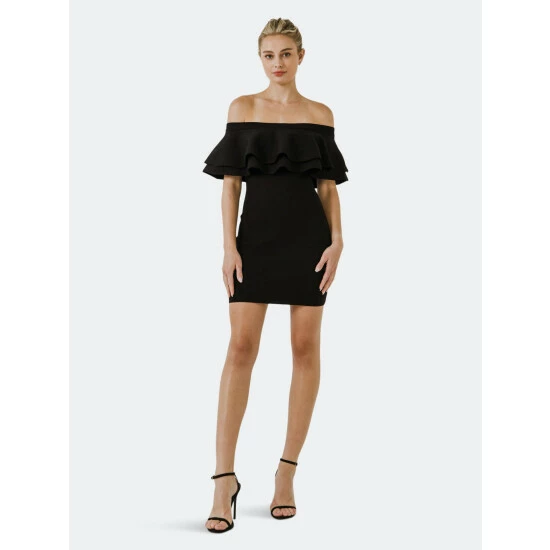 Endless Rose Off Shoulder Mini Dress Dresses Black