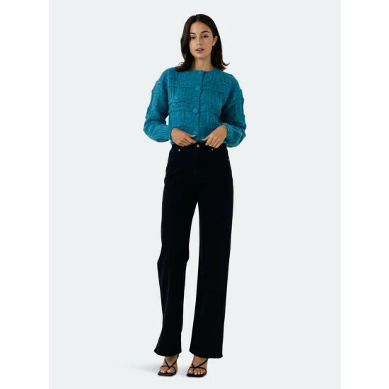 Endless Rose Chunky Knit Cardigan Sweatshirts & Sweaters Yellow