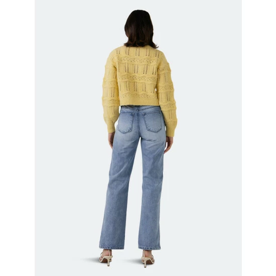 Endless Rose Chunky Knit Cardigan Sweatshirts & Sweaters Yellow - Image 9