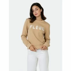 Endless Rose Beads Lettering Patch Sweatshirt Sweatshirts & Sweaters Black