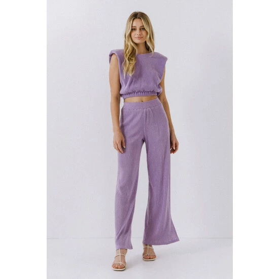 Endless Rose Pleated Pants Purple