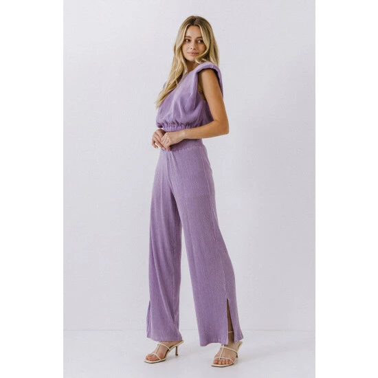 Endless Rose Pleated Pants Purple - Image 4