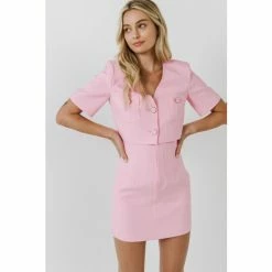 Endless Rose Cropped Blazer Coats, Jackets & Blazers Pink
