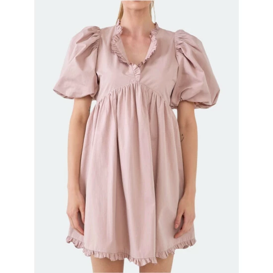 Endless Rose Ruffle Detail Mini Dress Dresses White - Image 5