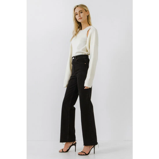 Endless Rose Knit Set Sweatshirts & Sweaters Black - Image 3