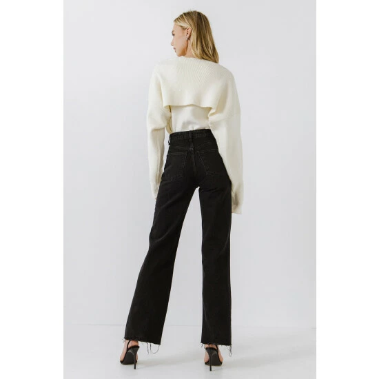 Endless Rose Knit Set Sweatshirts & Sweaters Black - Image 4