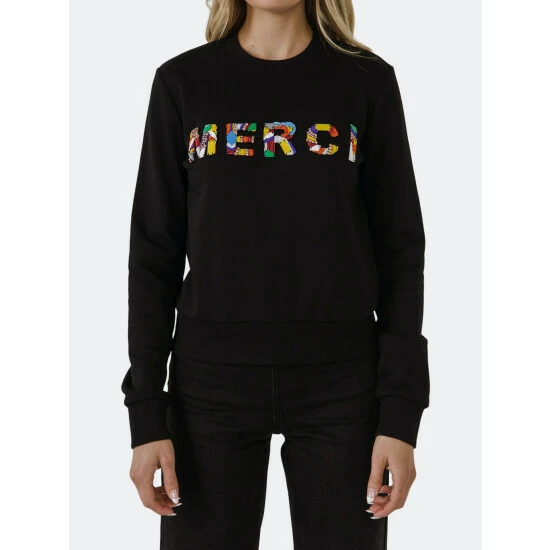 Endless Rose Lettering Beads Sweatshirt Sweatshirts & Sweaters Black - Image 6