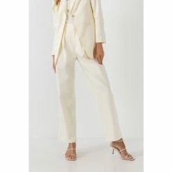 Endless Rose Pleated Suit Pants Ivory