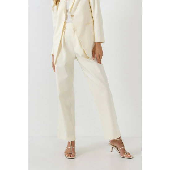 Endless Rose Pleated Suit Pants Ivory