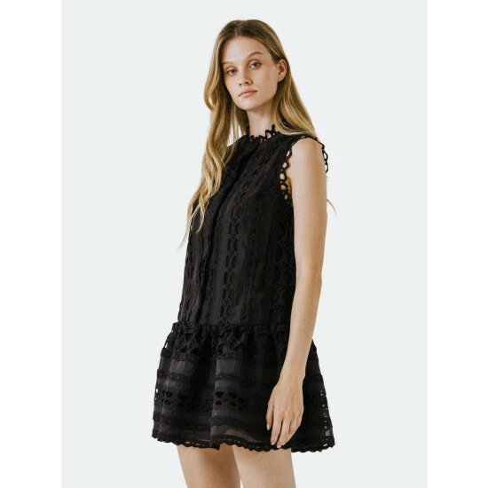 Endless Rose Lace Mini Dress Dresses Blue 4 Endless Rose Lace Mini Dress Dresses Blue - Image 4