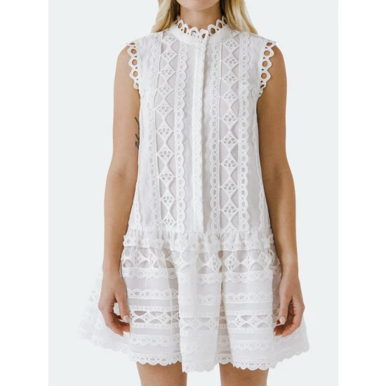 Endless Rose Lace Mini Dress Dresses Blue 7 Endless Rose Lace Mini Dress Dresses Blue - Image 7