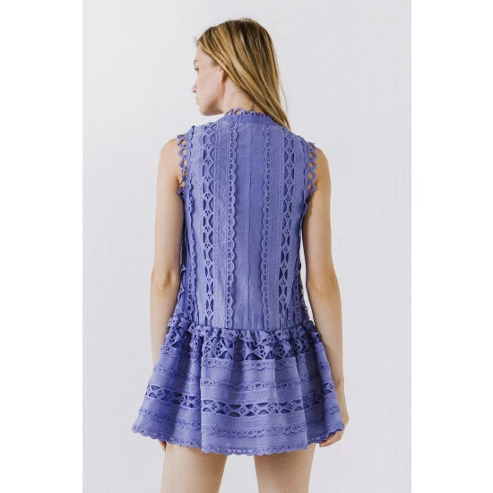 Endless Rose Lace Mini Dress Dresses Blue 10 Endless Rose Lace Mini Dress Dresses Blue - Image 10