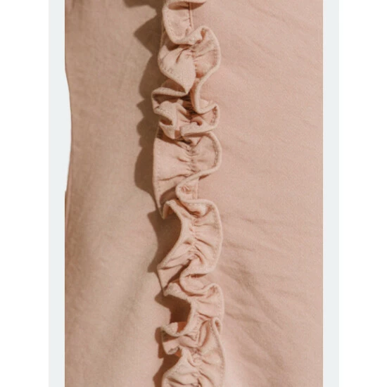 Endless Rose Mixed Media A Line Dress With Ruffle Details Dresses Powder Pink - Image 5