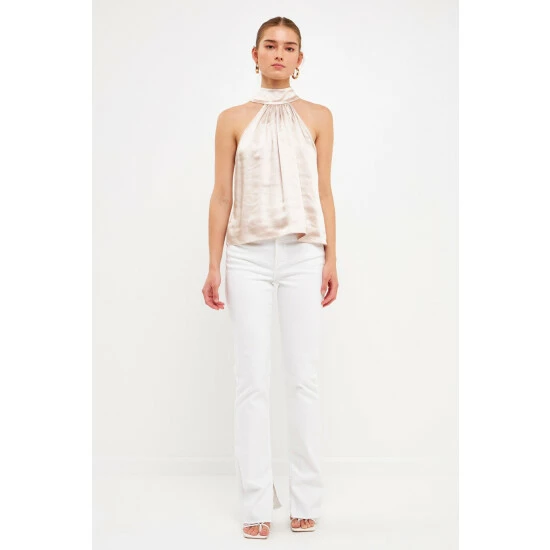 Endless Rose Satin Top Tops Black - Image 6