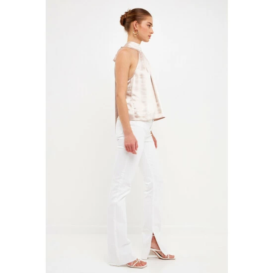 Endless Rose Satin Top Tops Black - Image 7