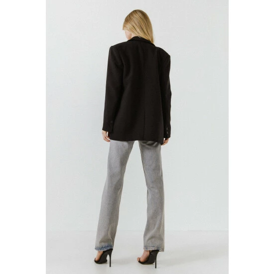 Endless Rose Oversized Double Button Blazer Coats, Jackets & Blazers Black - Image 3