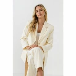 Endless Rose Oversized Blazer Coats, Jackets & Blazers Ivory