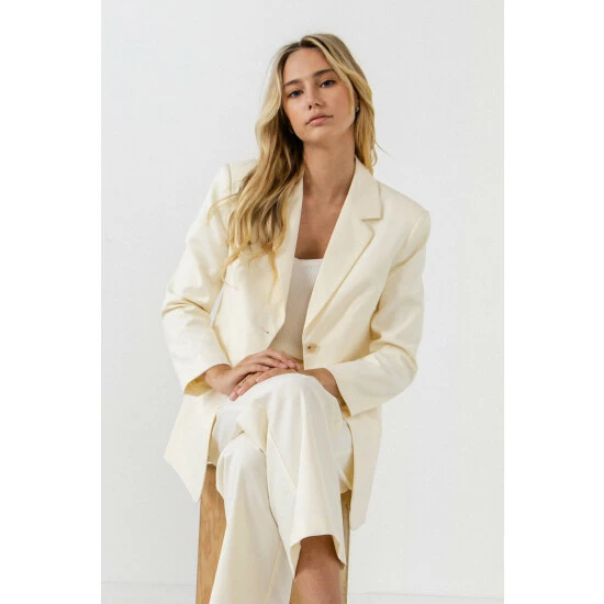 Endless Rose Oversized Blazer Coats, Jackets & Blazers Ivory