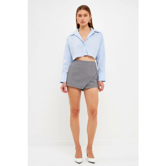 Endless Rose Single Wrap Skort Skirts Purple - Image 6