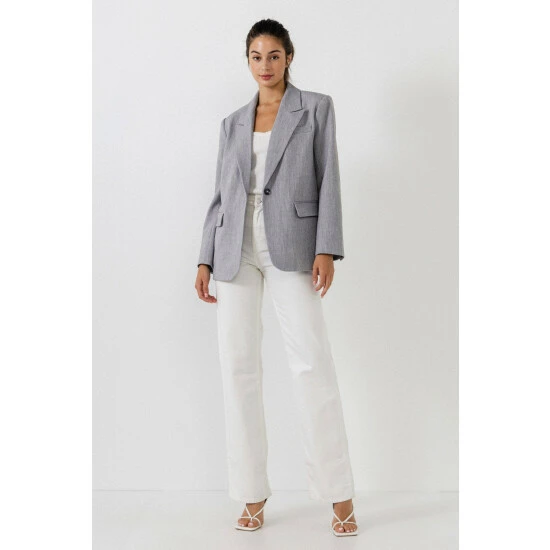 Endless Rose Single Breasted Blazer Coats, Jackets & Blazers Grey - Image 5