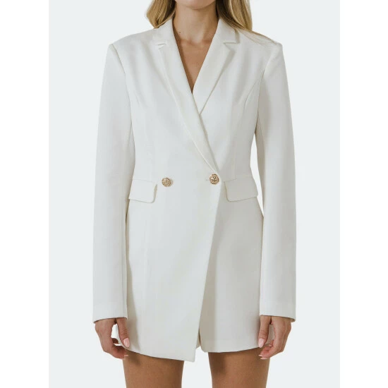 Endless Rose Tailored Romper Jumpsuits & Rompers White - Image 3