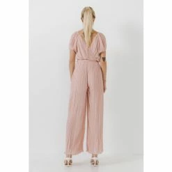 Endless Rose Pleated Surplice Jumpsuit Jumpsuits & Rompers Dusty Pink -Endless Rose Shop unnamed file 3373