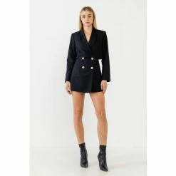 Endless Rose Open Back Blazer Romper Jumpsuits & Rompers Black 10 Endless Rose Open Back Blazer Romper Jumpsuits & Rompers Black -Endless Rose Shop unnamed file 3382