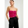 Endless Rose Boucle Crop Top Tops Berry