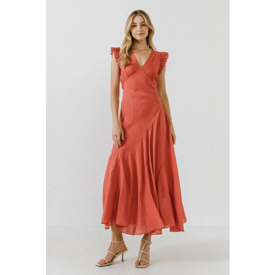 Endless Rose Asymmetrical Ruffle Maxi Dress Dresses White - Image 10