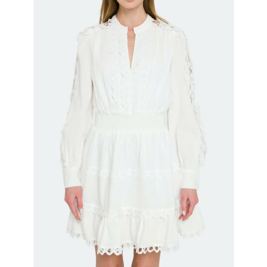 Endless Rose Lace Trim Detail Dress Dresses Black - Image 9