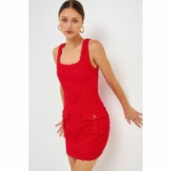 Endless Rose Tweed Mini Dress Dresses Red