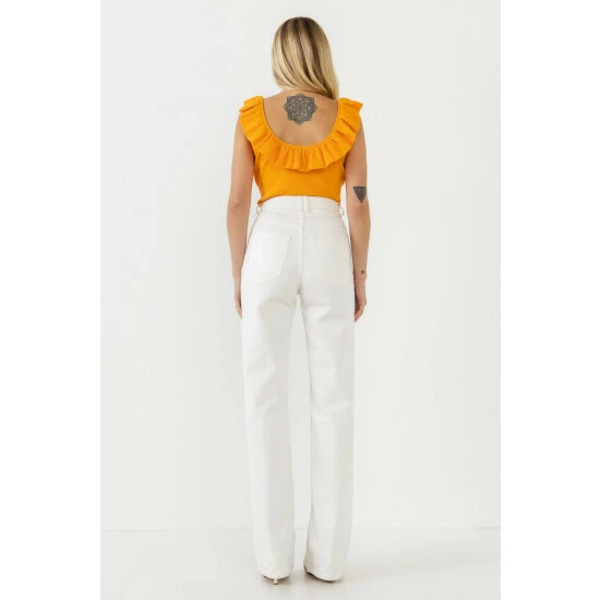 Endless Rose Ruffle Neck Knit Top Tops Baby Pink - Image 5