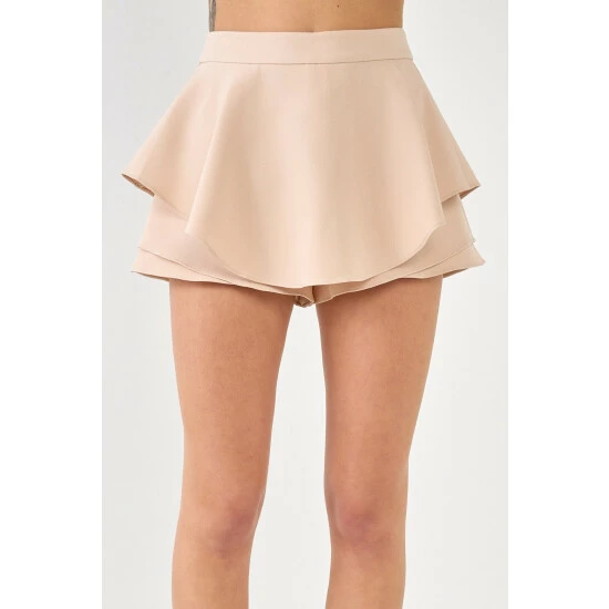 Endless Rose Ruffled Skort Bottoms Pink - Image 5