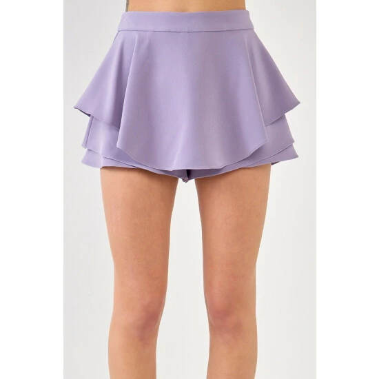 Endless Rose Ruffled Skort Bottoms Pink - Image 9