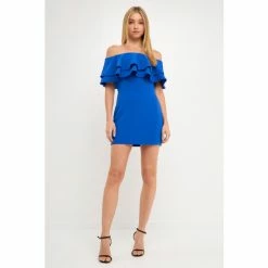 Endless Rose Ruffled Off Shoulder Mini Dress Dresses Black -Endless Rose Shop unnamed file 741
