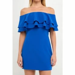 Endless Rose Ruffled Off Shoulder Mini Dress Dresses Black -Endless Rose Shop unnamed file 744