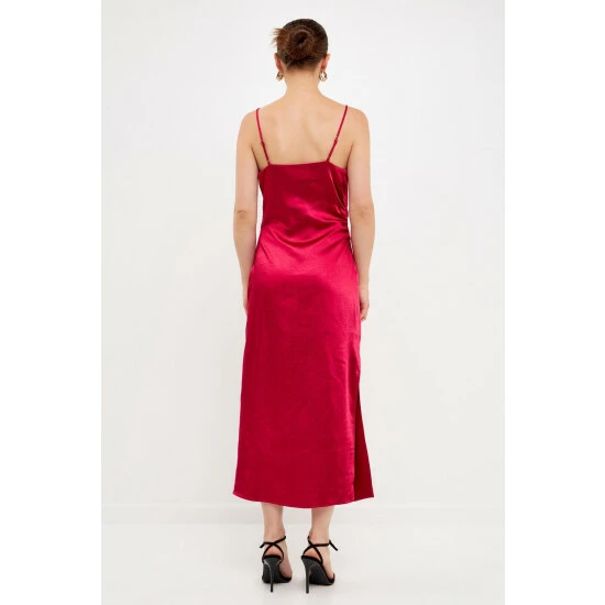 Endless Rose Wrap Over Satin Slip Dress - Rouge Dresses 4 Endless Rose Wrap Over Satin Slip Dress - Rouge Dresses - Image 4